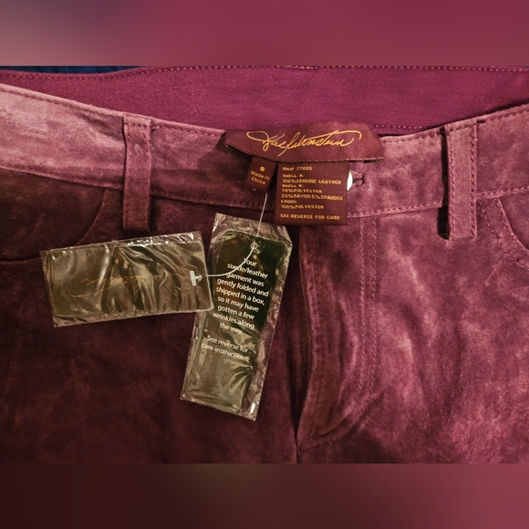 Hal Rubenstein Suede Leather Front Skinny Legged Pants Size 8 NWT - Picture 2 of 5